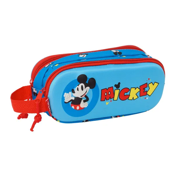 Divkāršs futrālis Mickey Mouse Clubhouse Zils 21 x 8 x 6 cm 3D