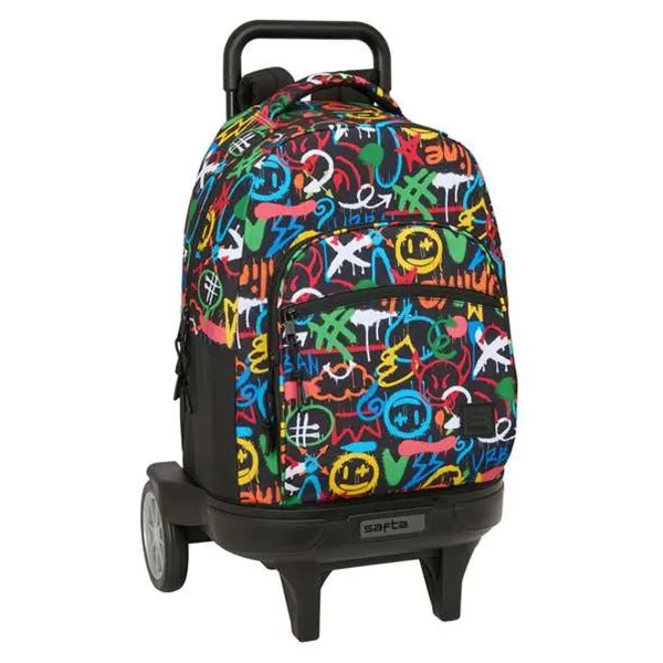 Школьный рюкзак с колесиками Safta Colors 33 x 45 x 22 cm граффити