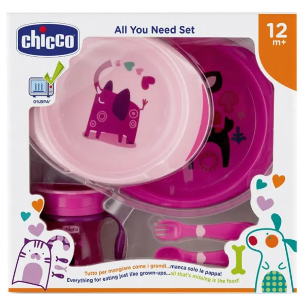 Chicco All You Need 12m+ Pink Set 5 Pieces 