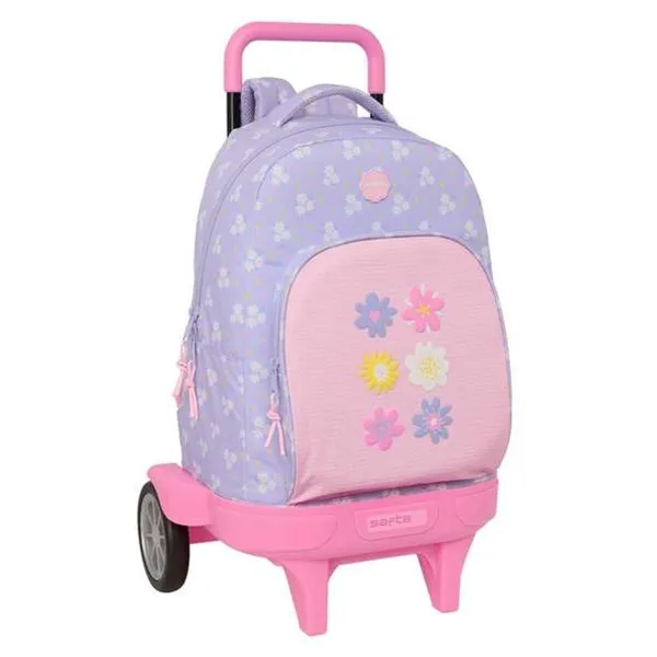 Школьный рюкзак с колесиками Safta Bouquet Розовый Лиловый 33 x 45 x 22 cm