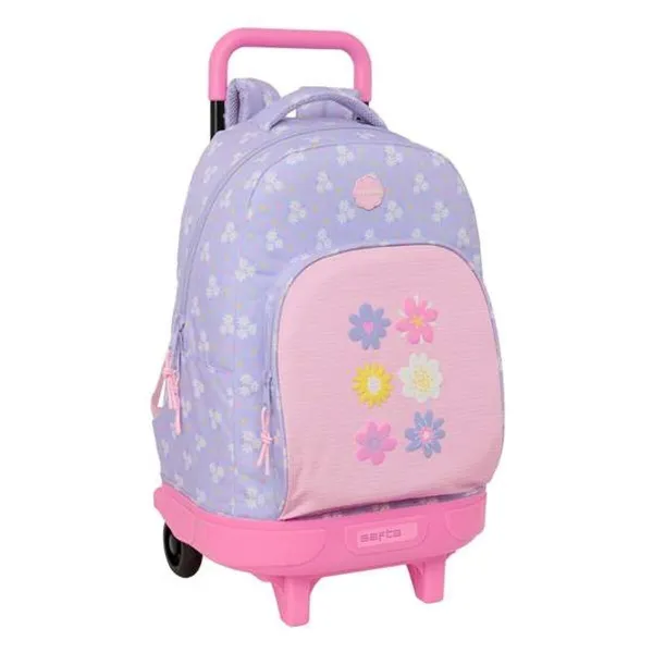 Школьный рюкзак с колесиками Safta Bouquet Розовый Лиловый 33 x 45 x 22 cm