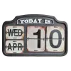 Календарь DKD Home Decor Металл 42 x 3,5 x 27 cm Чёрный Белый
