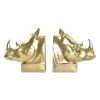 Пюпитр DKD Home Decor Носорог Позолоченный Смола Колониальный 15 x 7,5 x 14,5 cm
