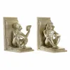 Пюпитр DKD Home Decor Šampanietis 13 x 12 x 17,5 cm Sveķi Koloniāls Mērkaķis