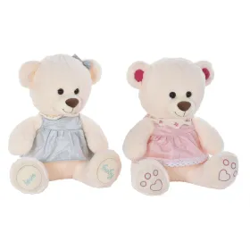 Nallekarhu DKD Home Decor Beige Pinkki Vihreä Lasten 20 x 20 x 50 cm Karhu (2 osaa)