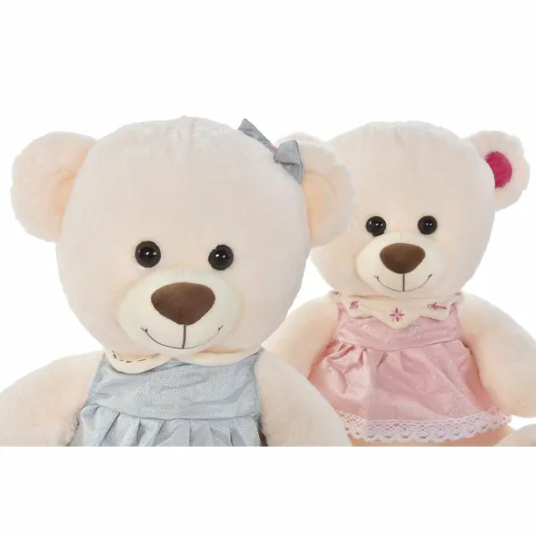 Nallekarhu DKD Home Decor Beige Pinkki Vihreä Lasten 20 x 20 x 50 cm Karhu (2 osaa)