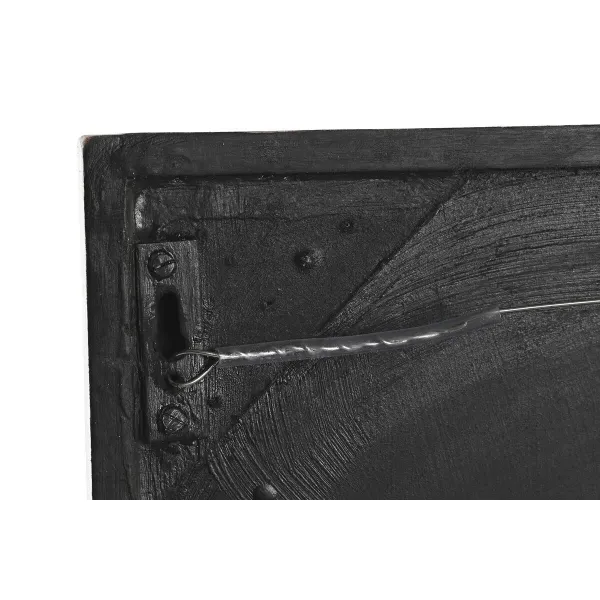 Sienu dekors DKD Home Decor Balts Melns 60 x 6 x 60 cm (2 gb.)