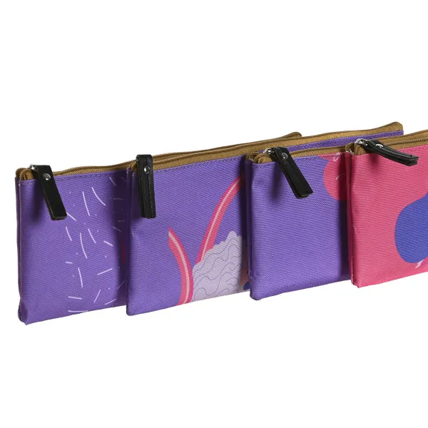 Tapaus DKD Home Decor Pinkki Liila 23 x 1 x 9 cm (4 osaa)