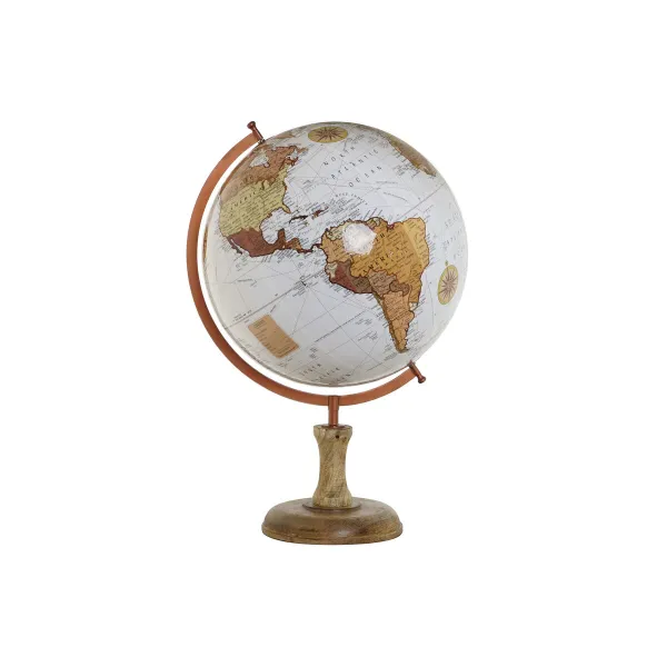 Земной глобус Home ESPRIT Коричневый PVC Древесина манго 47 x 45 x 70 cm