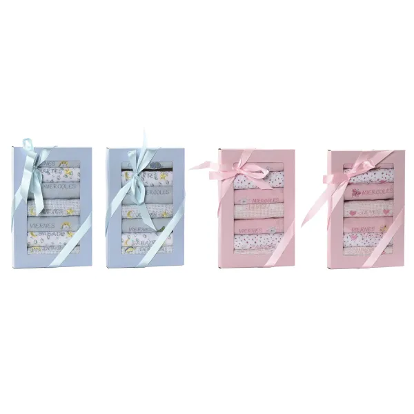Набор нагрудников Home ESPRIT Синий Розовый Хлопок 19 x 29 x 3 cm (4 штук)