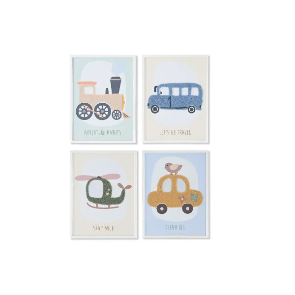 Картина Home ESPRIT Жёлтый Синий Полотно 30 x 1,8 x 40 cm (4 штук)