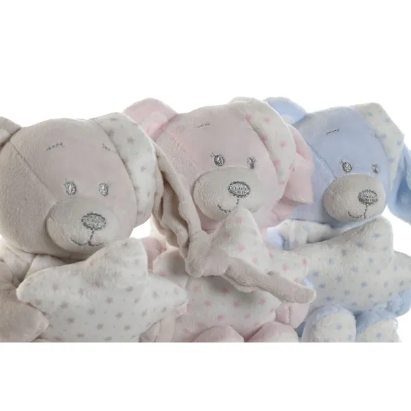 Pūkaina Rotaļlieta Home ESPRIT Zils Bēšs Rozā Poliesters 20 x 10 x 15 cm (3 gb.)