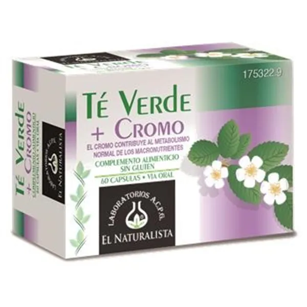 El Natural Te Verde Cromo 60 Caps