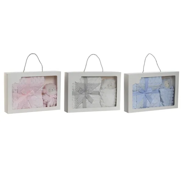 Lahjasetti vauvalle Home ESPRIT Sininen Beige Pinkki Polyesteri (3 osaa)