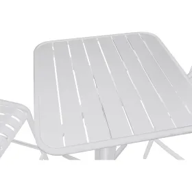 Pöytäsetti 2 tuolilla Home ESPRIT Valkoinen Metalli polypropeeni 60 x 60 x 102 cm