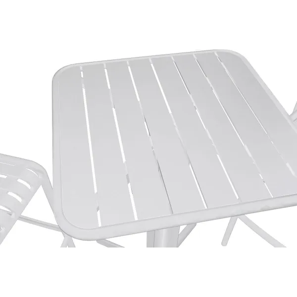 Стол и 2 стула Home ESPRIT Белый Металл полипропилен 60 x 60 x 102 cm