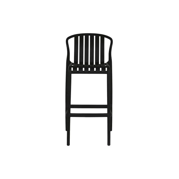 Table set with 2 chairs Home ESPRIT Black Metal polypropylene 60 x 60 x 102 cm