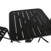 Galda komplekts ar 2 krēsliem Home ESPRIT Melns Metāls polipropilēns 60 x 60 x 102 cm