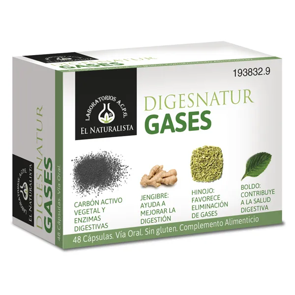 El Natural Digesnatur Gases 650 Mg X 48 Caps