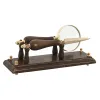Magnifying glass Home ESPRIT Brass Mango wood 25 x 7 x 11 cm
