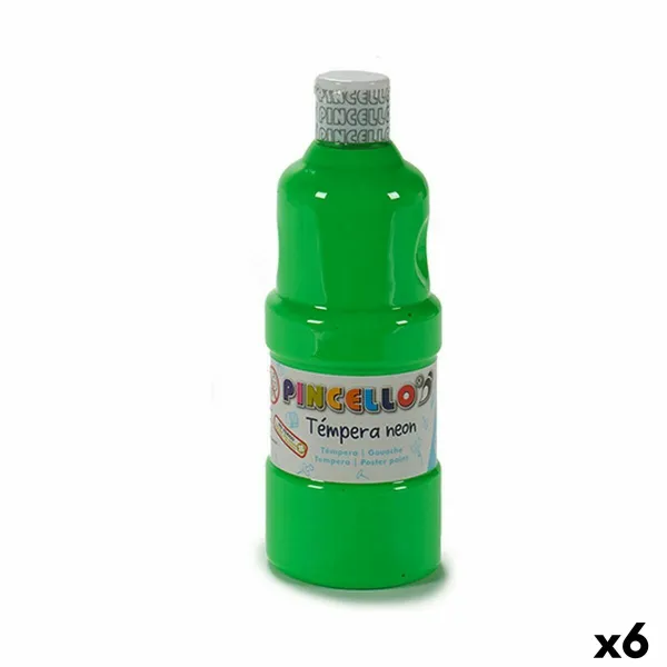 Tempera Pincello Neon Vihreä 400 ml (6 osaa)