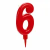 Вуаль День рождения Номера 6 Красный (12 штук)