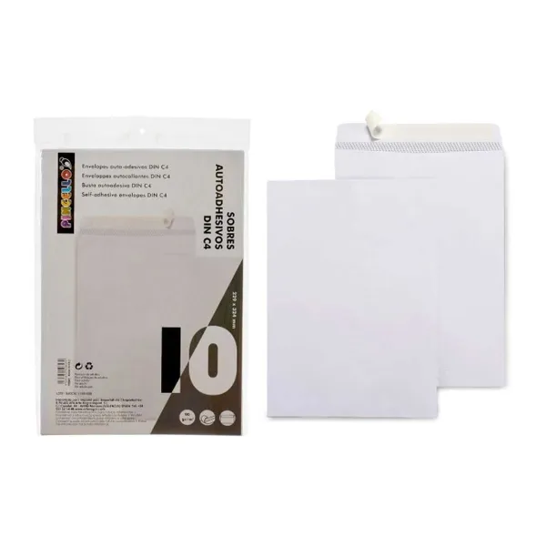 Envelopes Pincello White Paper 23 x 1 x 32,5 cm 229 x 324 mm 10 Pieces (48 Units)