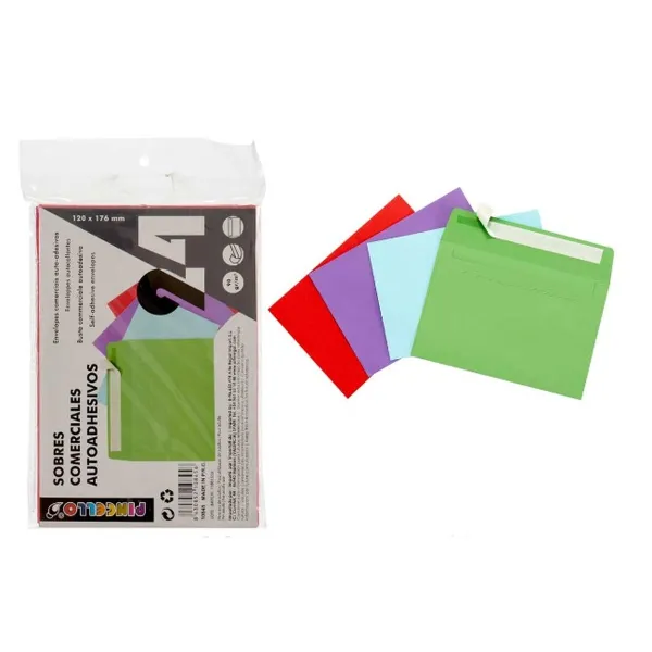 Envelopes Pincello Multicolour Paper 12 x 1 x 17,5 cm 120 x 176 mm (48 Units)