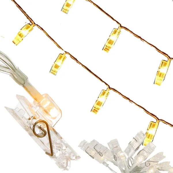 LED segtukai nuotraukoms Springos CL4131, 10 LED, šiltai balta