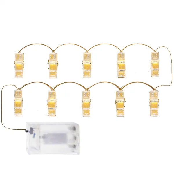 LED segtukai nuotraukoms Springos CL4131, 10 LED, šiltai balta
