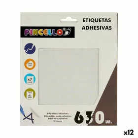 Lipnios etiketės Pincello Balta Ø 13 mm 17 x 4 x 19 cm (12 vnt.)