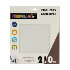 Lipnios etiketės Pincello Balta Ø 25 mm 17 x 4 x 19 cm (12 vnt.)