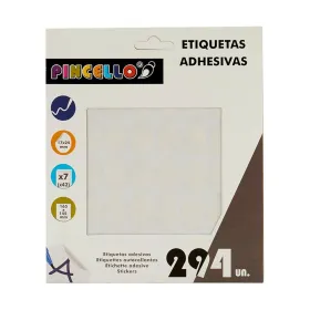 Kleepuvad sildid Pincello Valge 17 x 4 x 19 cm 17 x 24 mm ovaalne (12 Ühikut)