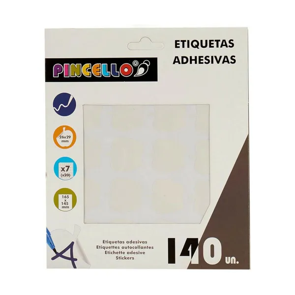 Uzlīmes Pincello Balts 17 x 4 x 19 cm 22 x 49 mm Ābols (12 gb.)