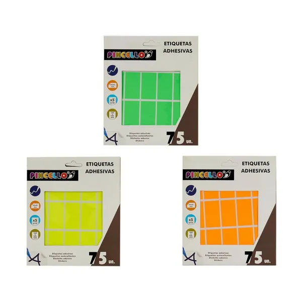 Adhesive labels Pincello 17 x 4 x 19 cm 25 x 45 mm Rectangular (12 Units)