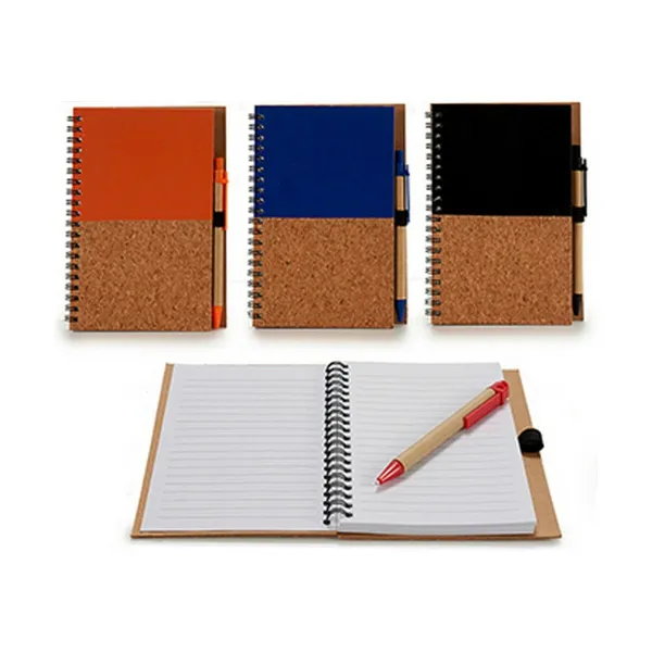 Spiral Notebook with Pen Pincello 19 x 8 x 32 cm 12,5 x 18 cm Wood (12 Units)