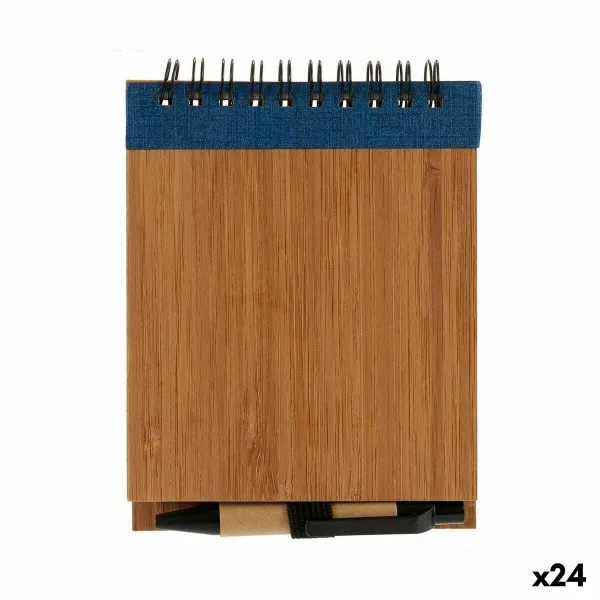 Wire-sidottu vihko kuulakärkikynällä Pincello 1 x 10 x 13 cm Bambu (24 osaa)