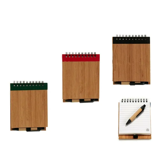 Папка на кольцах с шариковой ручкой Pincello 1 x 10 x 13 cm Бамбук (24 штук)