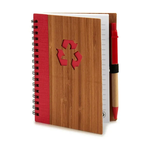 Spiral Notebook with Pen Pincello 1 x 16 x 12 cm Bamboo (12 Units)