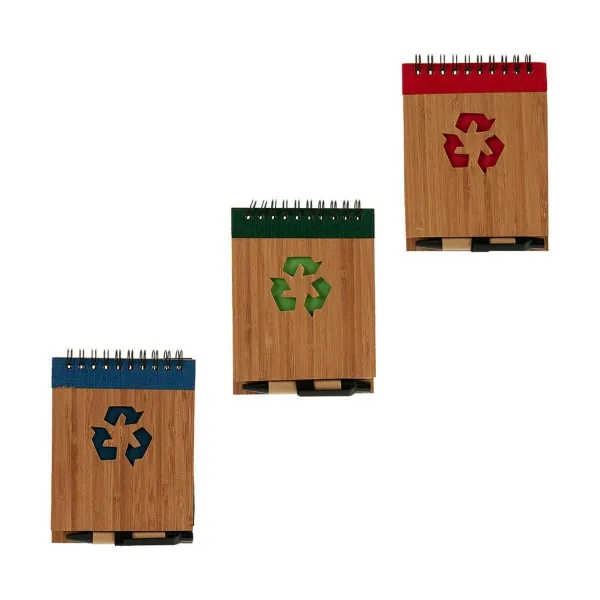 Spiral Notebook with Pen Pincello 1 x 10 x 13 cm Bamboo (24 Units)