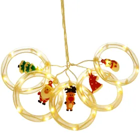 Šviesos užuolaida Springos CL4042 110 LED girlianda, USB lemputės su figūrėlėmis, šiltai balta