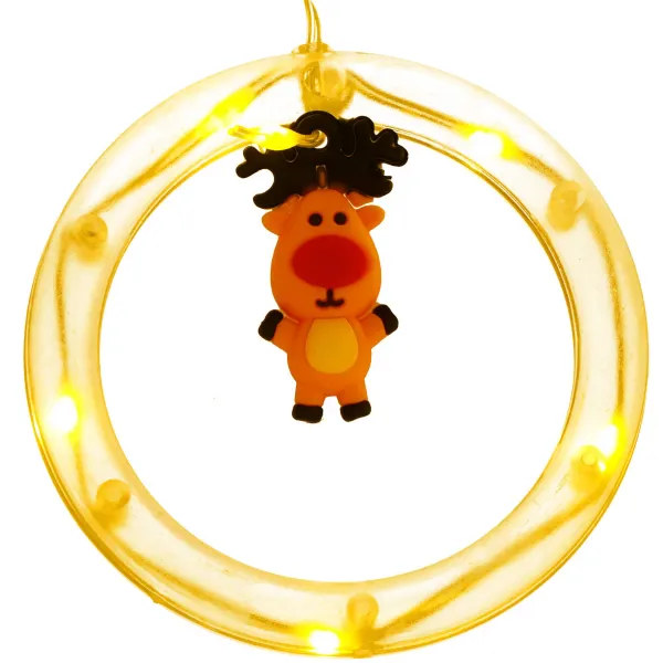 Световая штора Springos CL4042 110 LED гирлянда, USB-лампочки с фигурками, тёплый белый