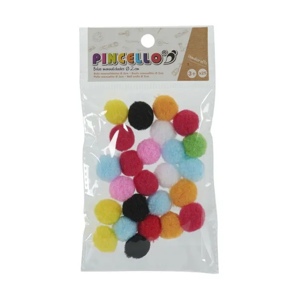Ремесленный материал Pincello шары Разноцветный Ø 2 cm 12 штук
