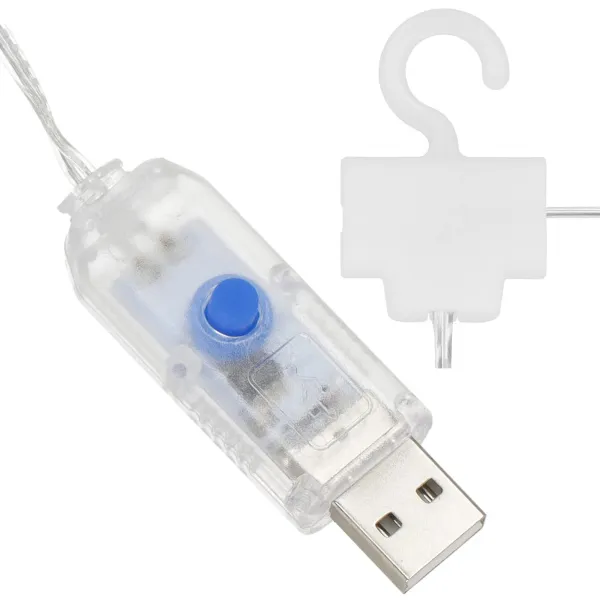 Šviesos užuolaida Springos CL4042 110 LED girlianda, USB lemputės su figūrėlėmis, šiltai balta
