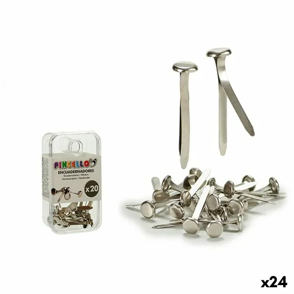 Клип Pincello Серебристый 2 x 9,5 x 5,5 cm Связывание Металл (24 штук)