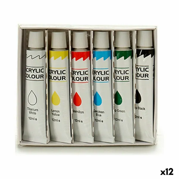 Набор красок Pincello Разноцветный 12 ml Акриловая краска (12 штук)