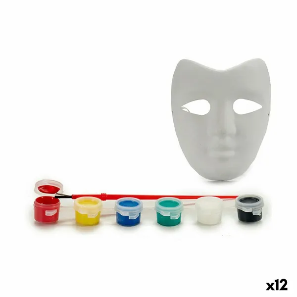 Painting set Pincello White 18 x 7 x 20 cm Mask (12 Units)