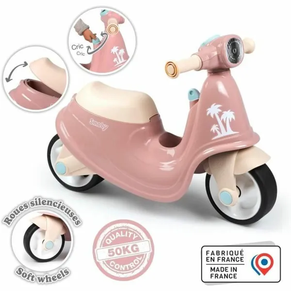 Trīsriteņi Smoby scooter Rozā