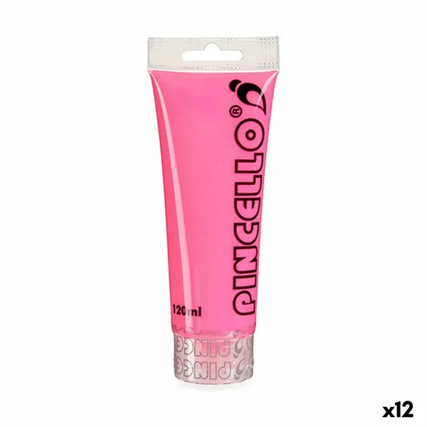 Акриловая краска Pincello Neon Розовый 120 ml (12 штук)