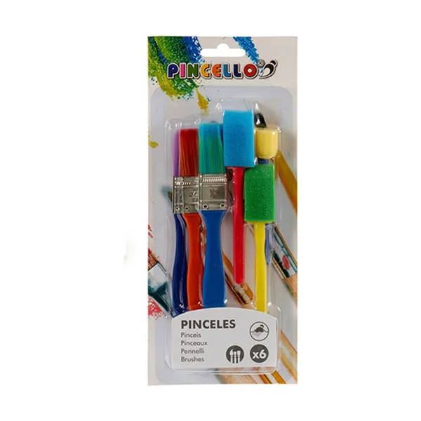 Кисти Pincello Разноцветный набор Губка (12 штук)